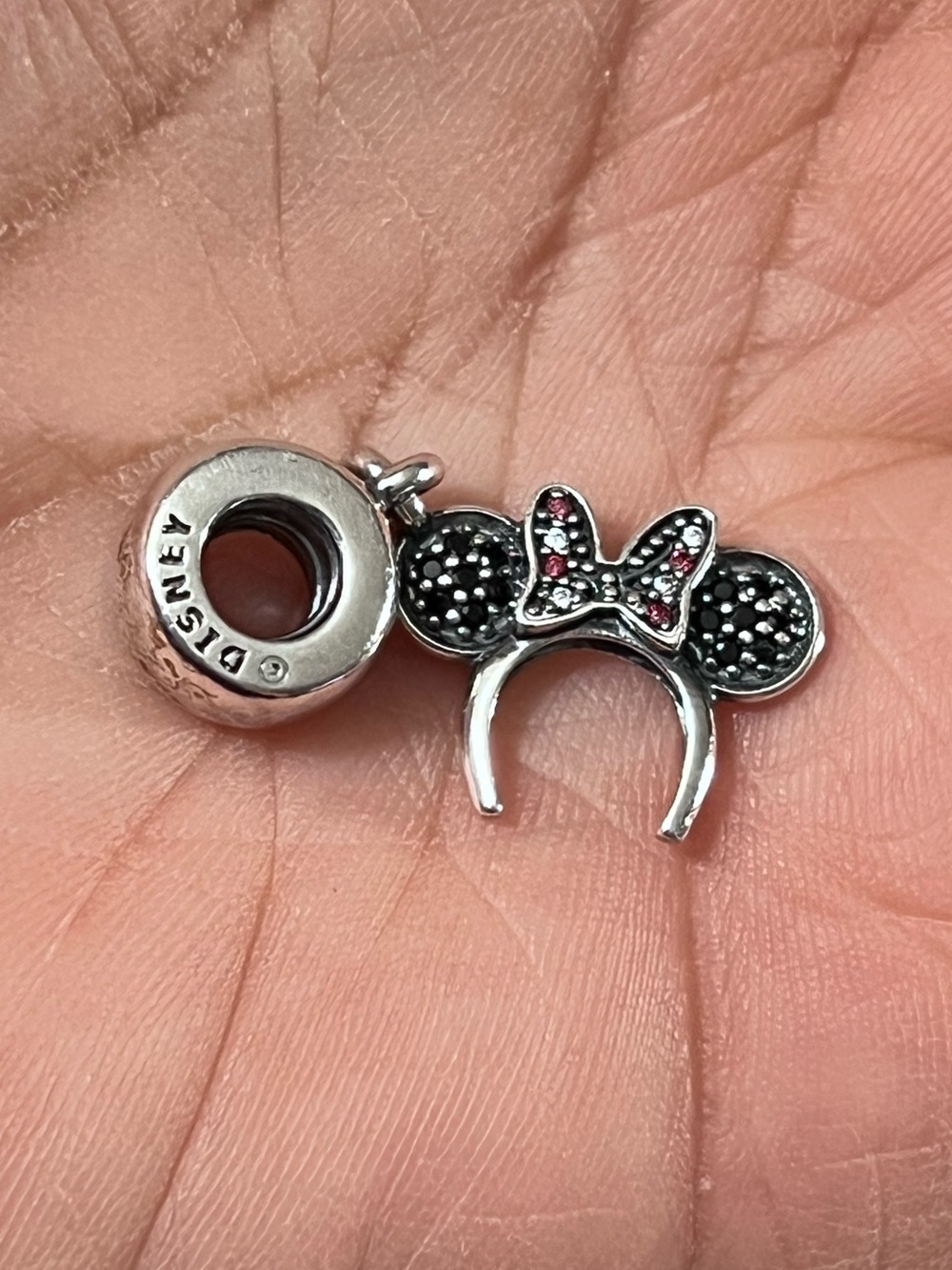AUTHENTIC PANDORA DISNEY MINNIE HEADBAND DANGLE CHARM #791562NCK RETIRED